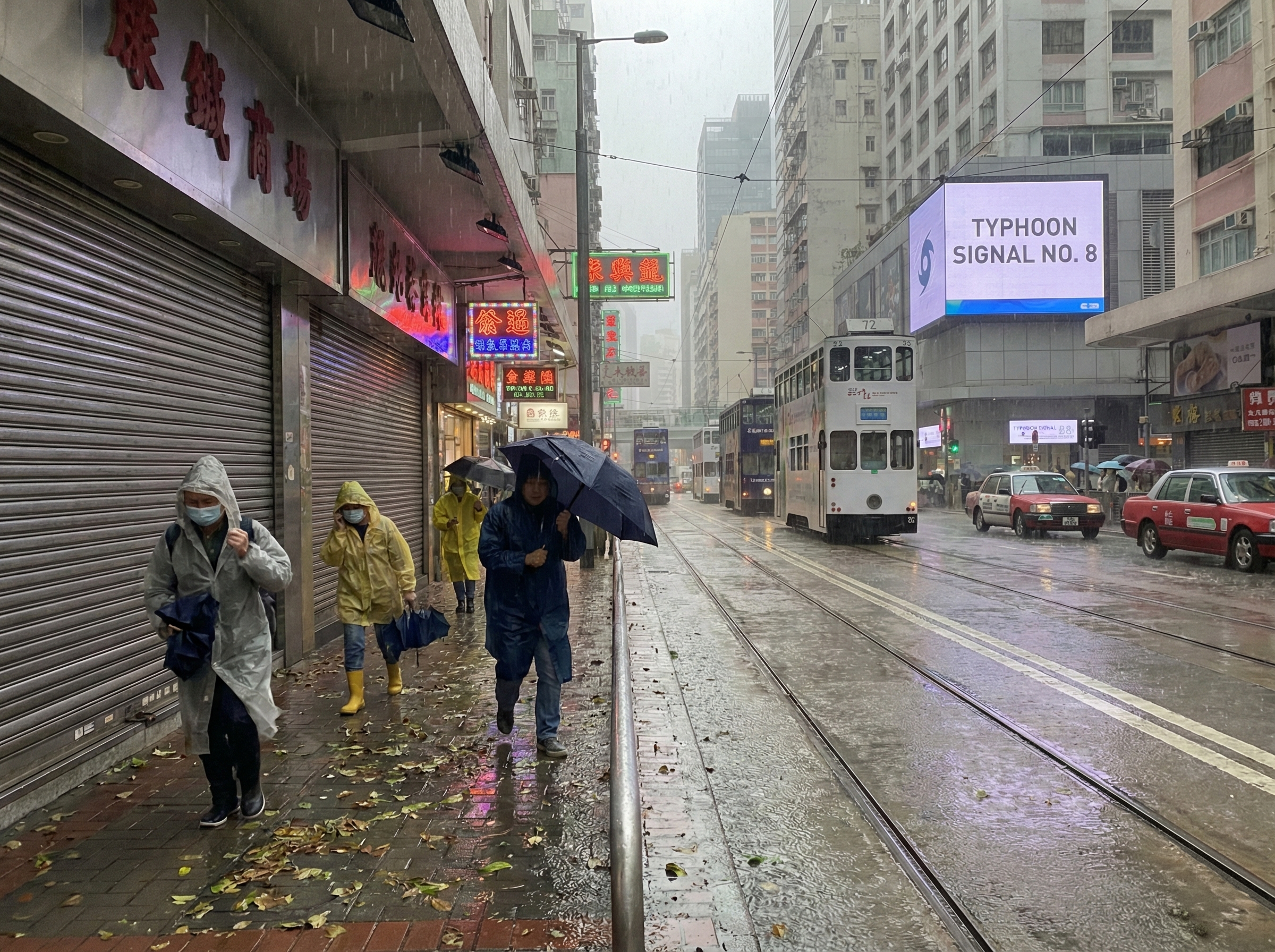 Typhoon Signal 8 and Working Days in Hong Kong
