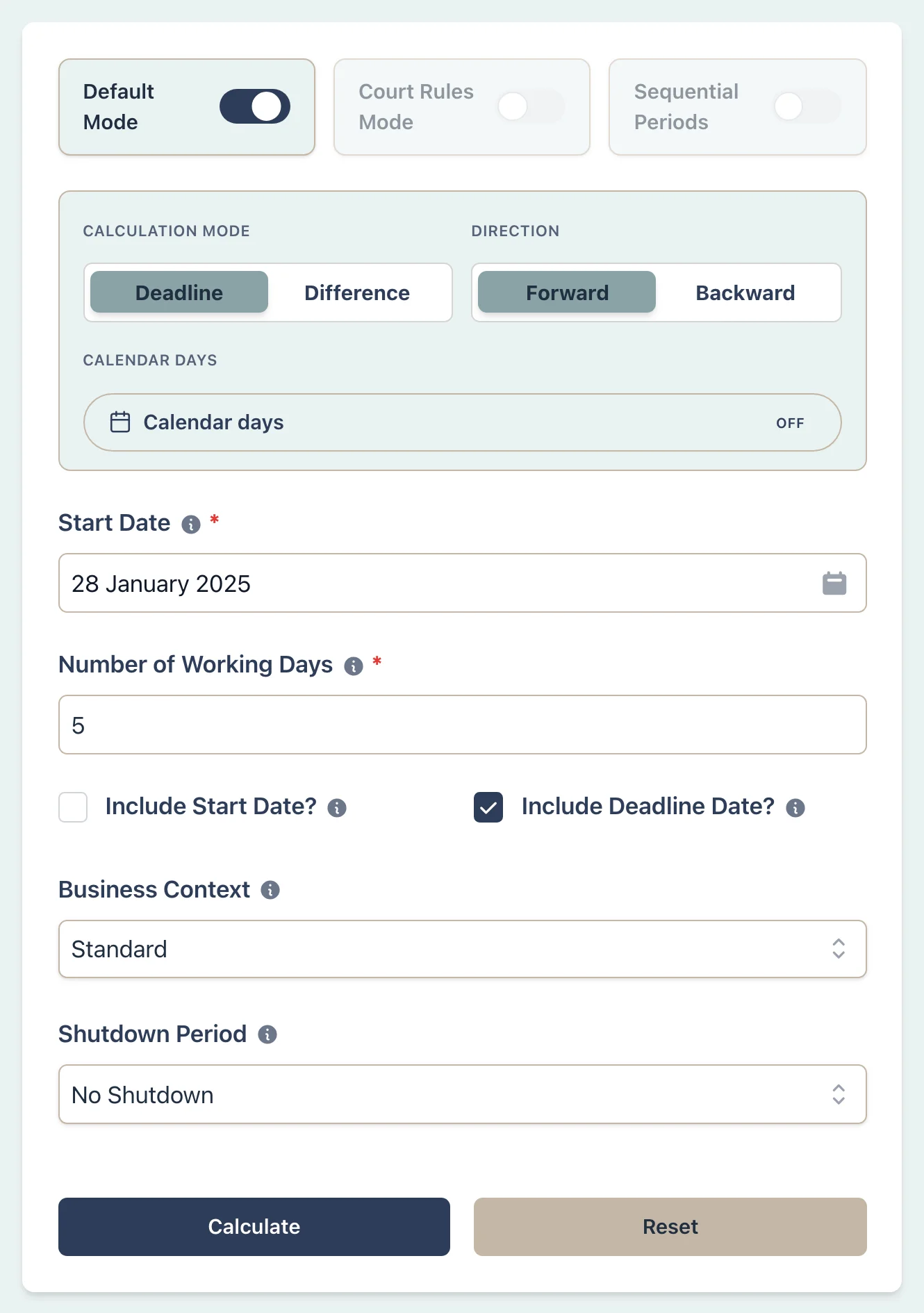 ASP execution deadline scenario setup